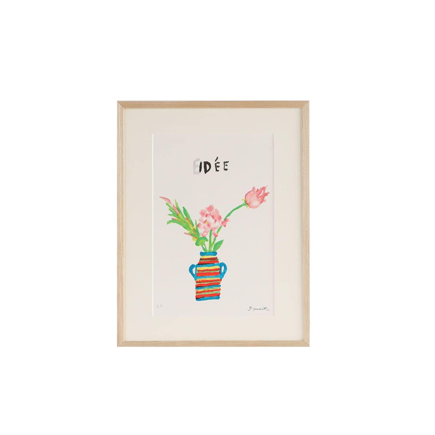 ［ＩＤＥＥ］柚木沙弥郎　リトグラフ　Ｓサイズ　ＦＬＯＷＥＲ