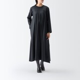 ［ＩＤＥＥ］Ｈ＆　ｂｙ　ＰＯＯＬ　フロントギャザーワンピース　グレーストライプ