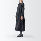［ＩＤＥＥ］Ｈ＆　ｂｙ　ＰＯＯＬ　フロントギャザーワンピース　グレーストライプ