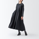 ［ＩＤＥＥ］Ｈ＆　ｂｙ　ＰＯＯＬ　フロントギャザーワンピース　グレーストライプ
