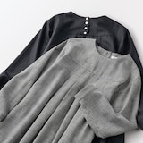 ［ＩＤＥＥ］Ｈ＆　ｂｙ　ＰＯＯＬ　フロントギャザーワンピース　ブラックチェック
