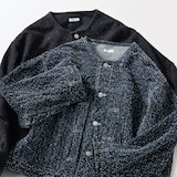 ［ＩＤＥＥ］Ｈ＆　ｂｙ　ＰＯＯＬ　ノーカラーデニムジャケット　ニードルブラック