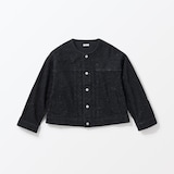 ［ＩＤＥＥ］Ｈ＆　ｂｙ　ＰＯＯＬ　ノーカラーデニムジャケット　ニードルブラック
