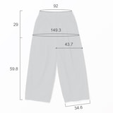 ［ＩＤＥＥ］Ｈ＆　ｂｙ　ＰＯＯＬ　デニムワイドパンツ　ニードルブラック