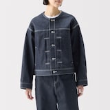 ［ＩＤＥＥ］Ｈ＆　ｂｙ　ＰＯＯＬ　ノーカラーデニムジャケット　インディゴアソート