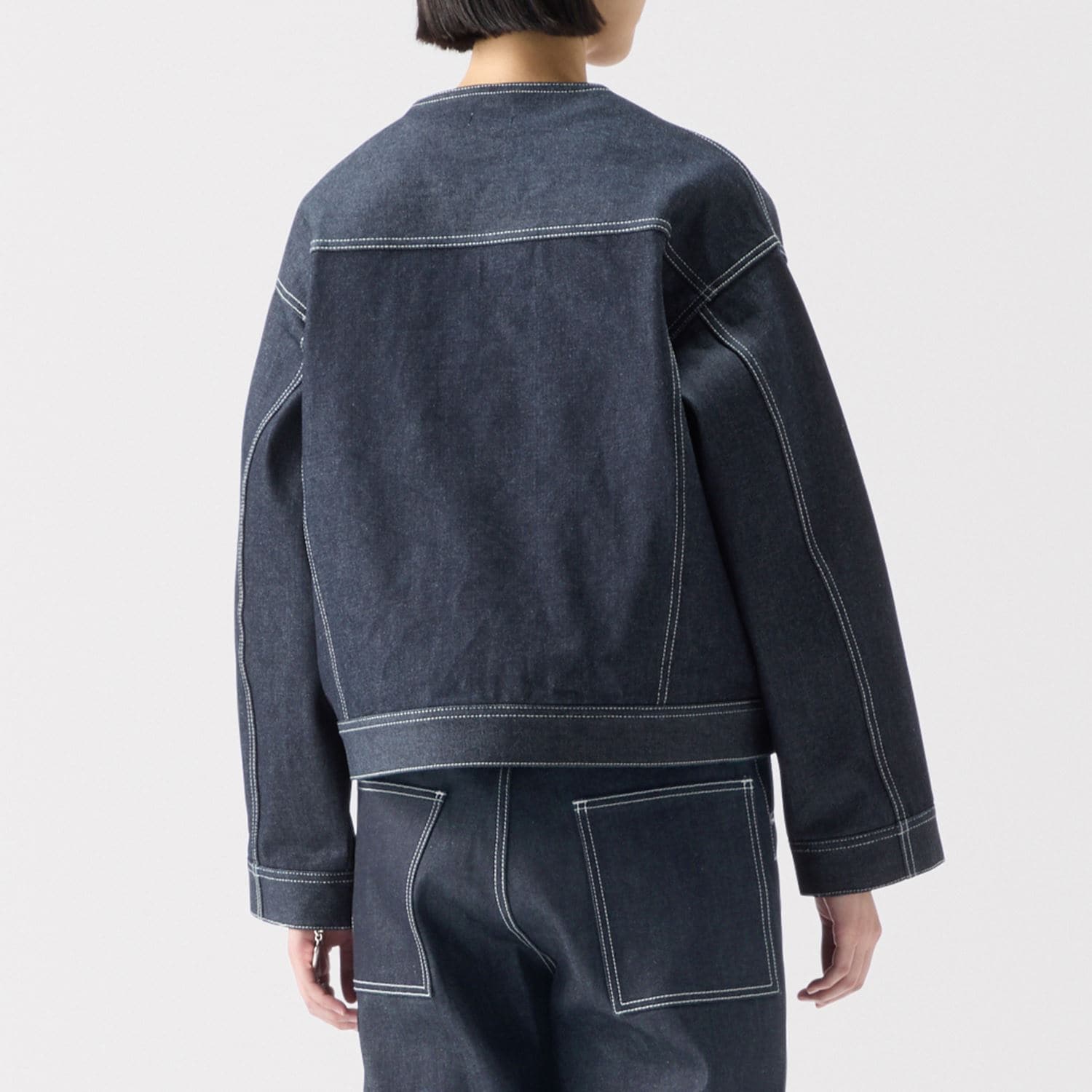 ［ＩＤＥＥ］Ｈ＆　ｂｙ　ＰＯＯＬ　ノーカラーデニムジャケット　インディゴアソート