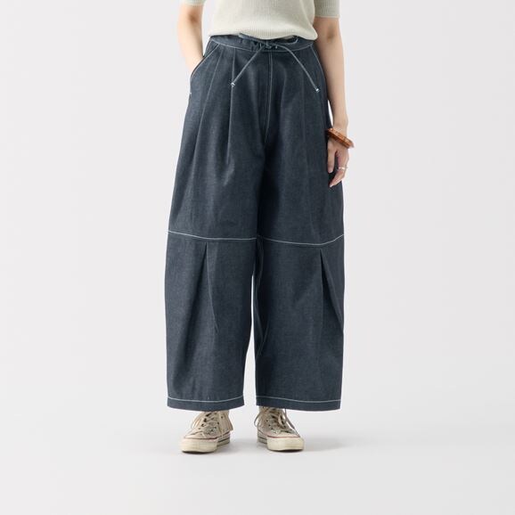 ［ＩＤＥＥ］Ｈ＆　ｂｙ　ＰＯＯＬ　デニムワイドパンツ　インディゴアソート