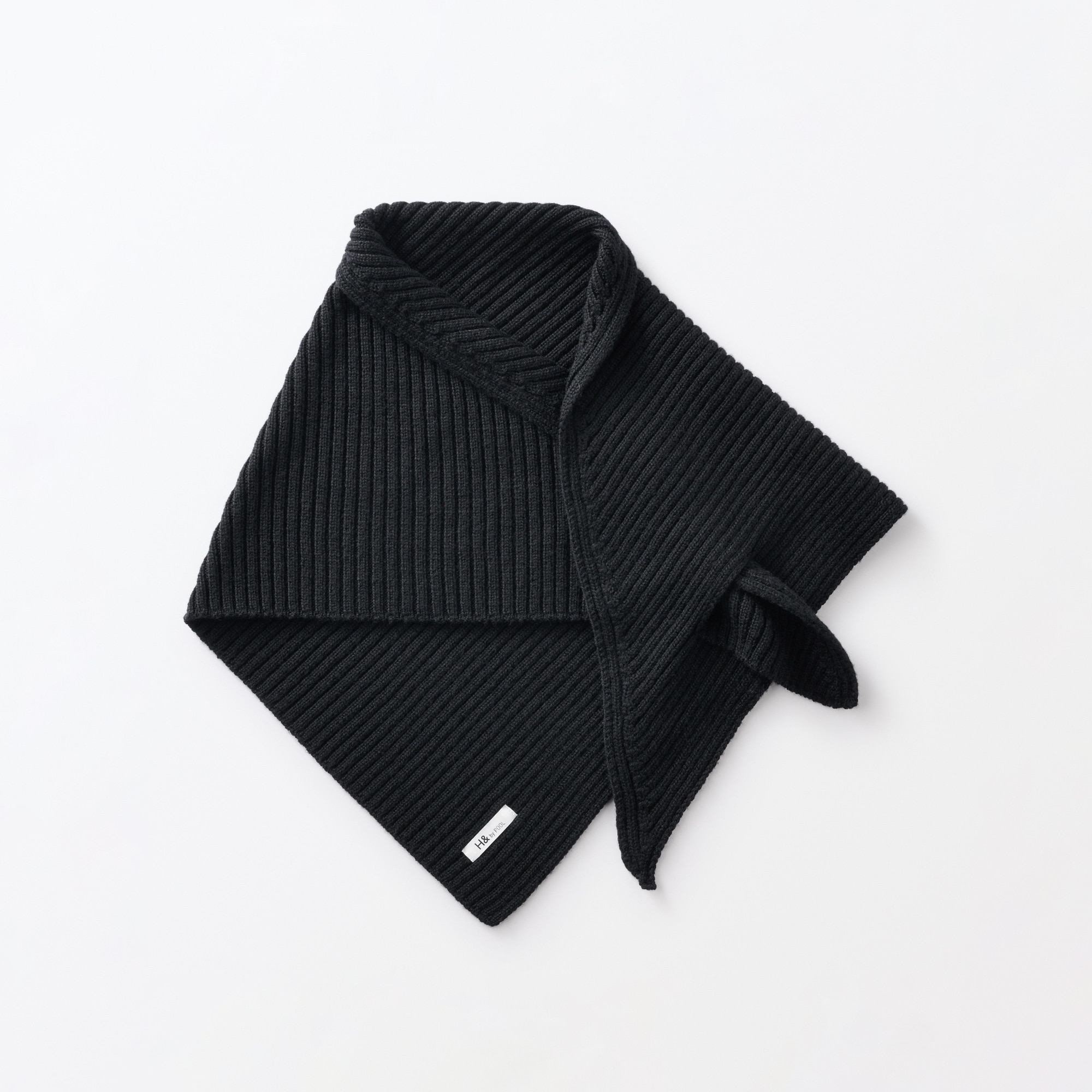 ［ＩＤＥＥ］Ｈ＆　ｂｙ　ＰＯＯＬ　ニットスカーフ　ブラック