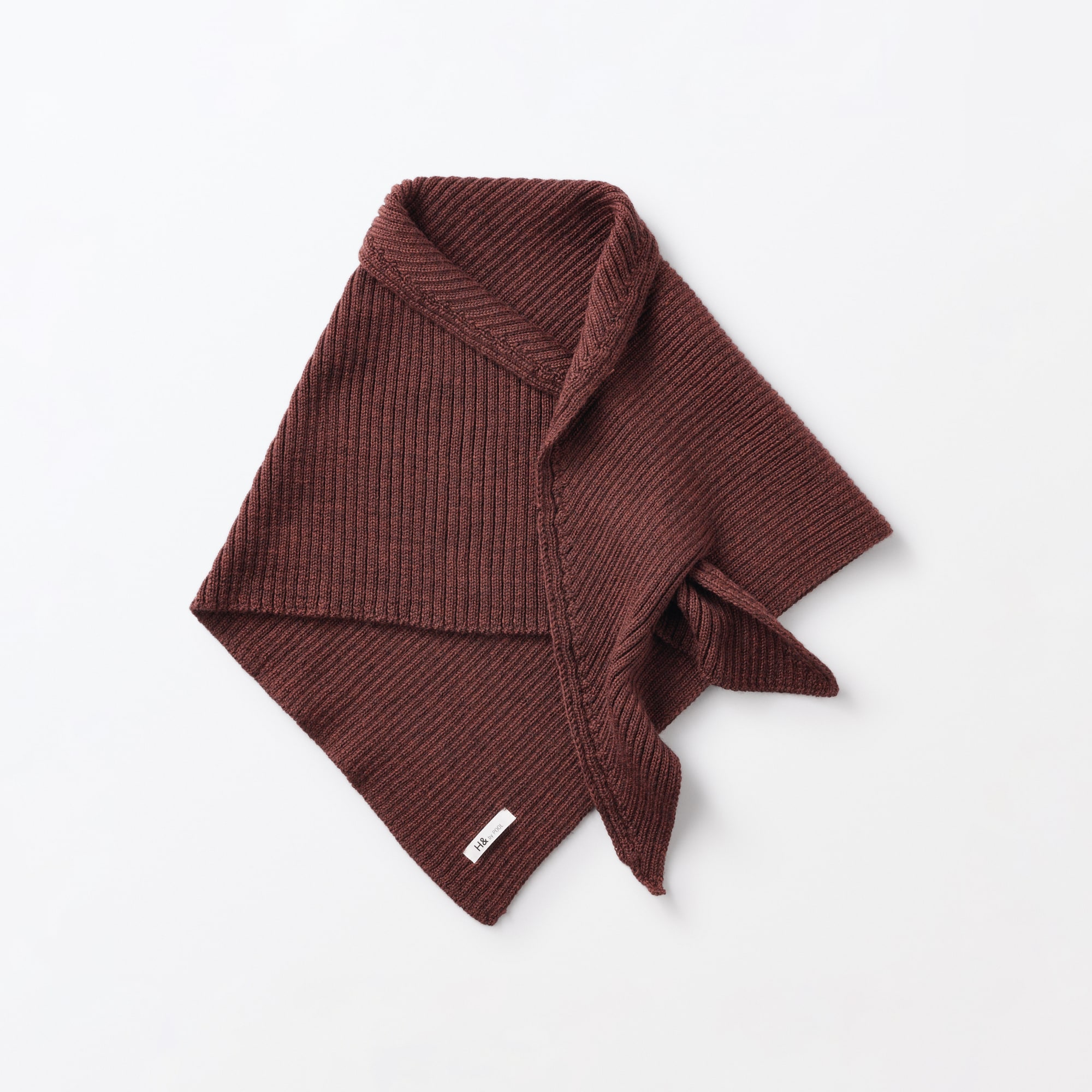 ［ＩＤＥＥ］Ｈ＆　ｂｙ　ＰＯＯＬ　ニットスカーフ　ルージュブラウン