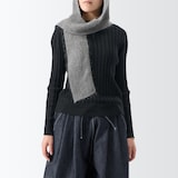 ［ＩＤＥＥ］Ｈ＆　ｂｙ　ＰＯＯＬ　モヘヤフードマフラー　ブラック