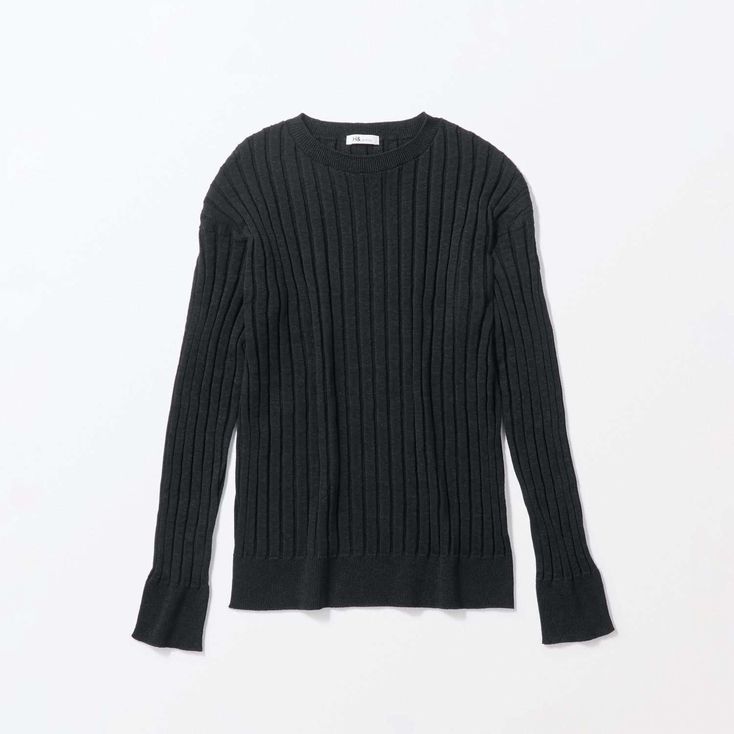 ［ＩＤＥＥ］Ｈ＆　ｂｙ　ＰＯＯＬ　コットンリブロングスリーブ　ブラック