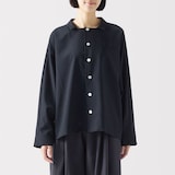 ［ＩＤＥＥ］Ｈ＆　ｂｙ　ＰＯＯＬ　ワイドシャツ長袖　ダークブルー