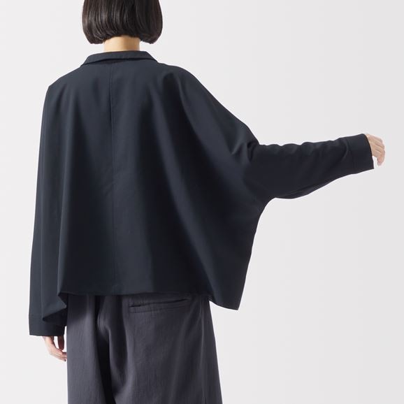 ［ＩＤＥＥ］Ｈ＆　ｂｙ　ＰＯＯＬ　ワイドシャツ長袖　ダークブルー