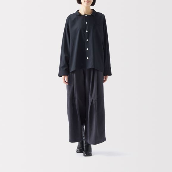 ［ＩＤＥＥ］Ｈ＆　ｂｙ　ＰＯＯＬ　ワイドシャツ長袖　ダークブルー