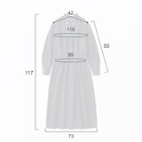 ［ＩＤＥＥ］Ｈ＆　ｂｙ　ＰＯＯＬ　スタンドアップカラーワンピース　ダークブルー