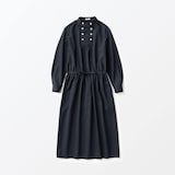 ［ＩＤＥＥ］Ｈ＆　ｂｙ　ＰＯＯＬ　スタンドアップカラーワンピース　ダークブルー