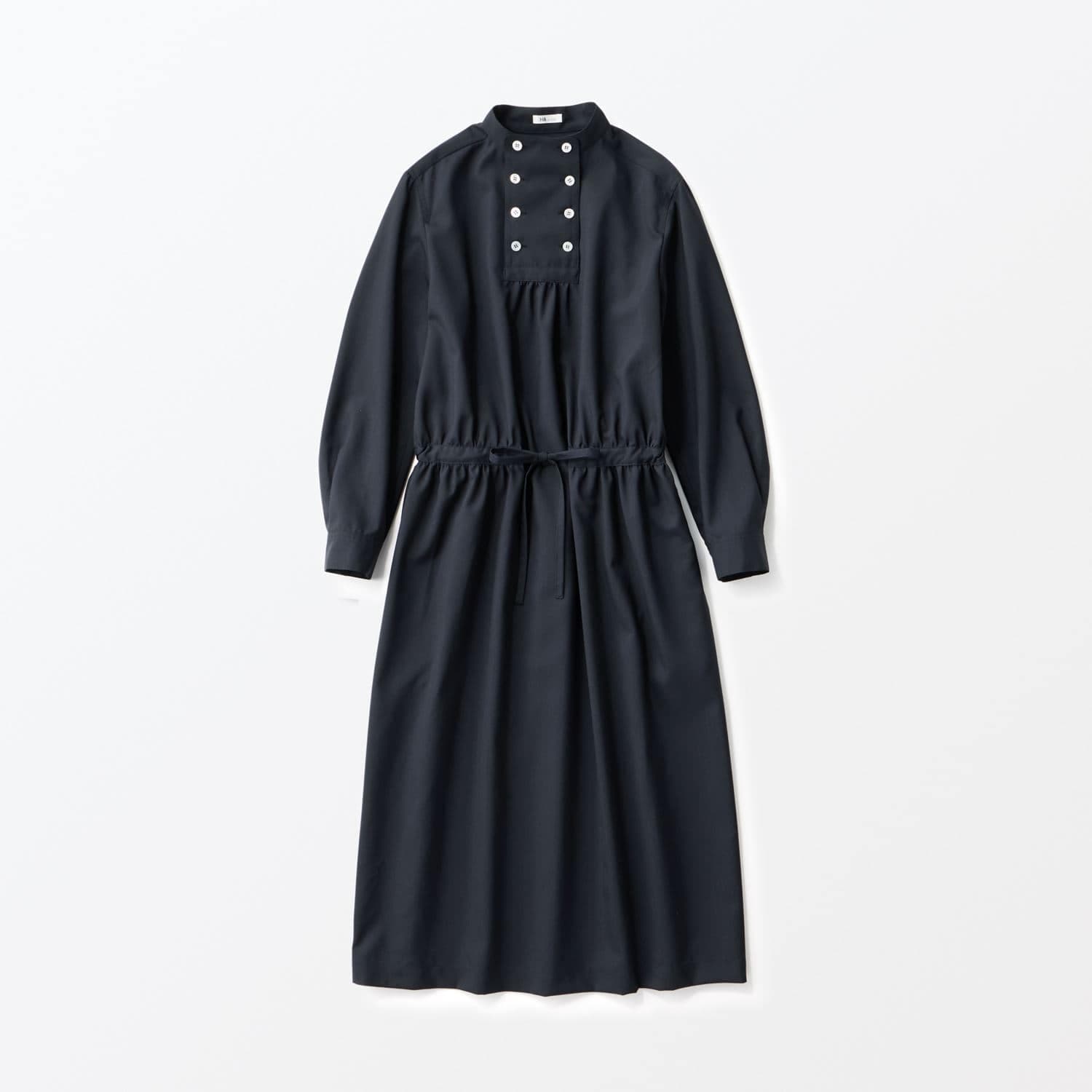 ［ＩＤＥＥ］Ｈ＆　ｂｙ　ＰＯＯＬ　スタンドアップカラーワンピース　ダークブルー