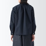 ［ＩＤＥＥ］Ｈ＆　ｂｙ　ＰＯＯＬ　スタンドアップカラーブラウス　ネイビーチェック