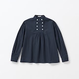［ＩＤＥＥ］Ｈ＆　ｂｙ　ＰＯＯＬ　スタンドアップカラーブラウス　ネイビーチェック