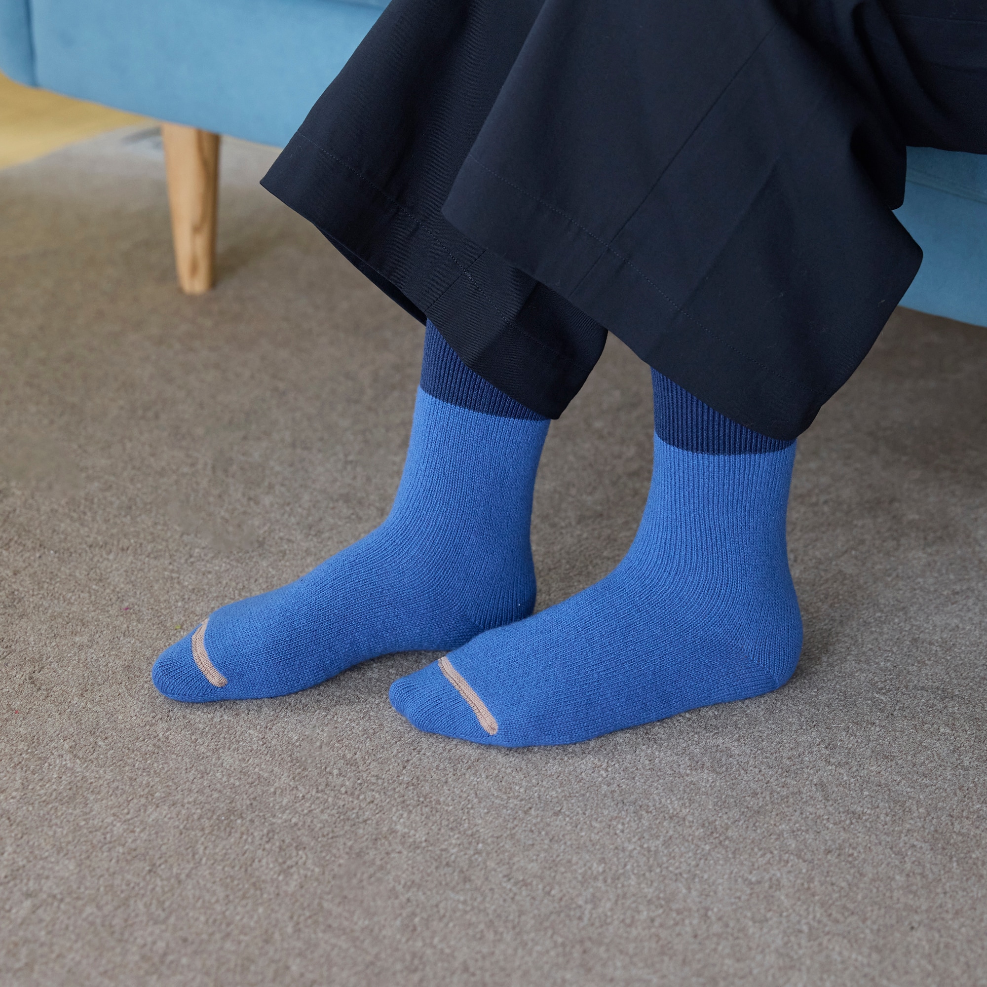 ［ＩＤＥＥ］ＰＯＯＬ　ＴＯＮＥ　ＳＯＣＫＳ　スカイスブルー　Ｌ