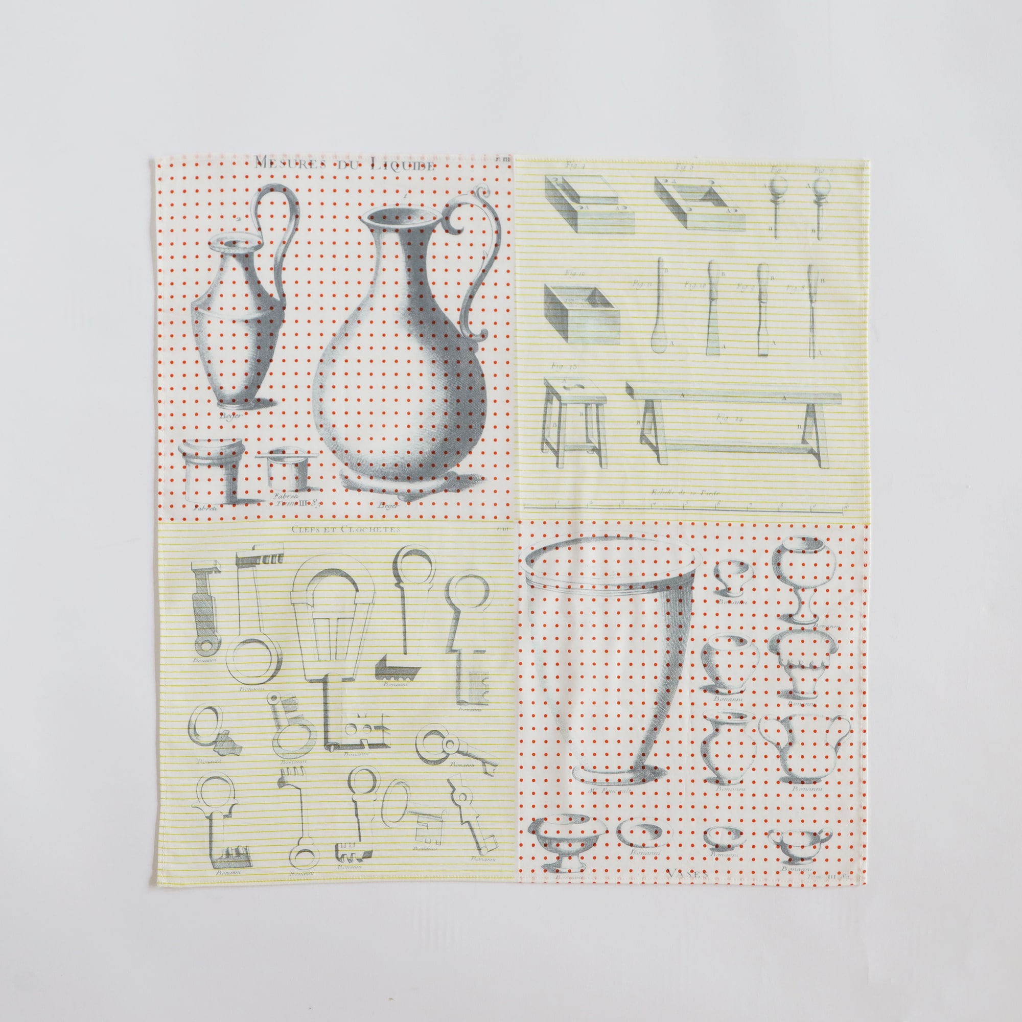 ［ＩＤＥＥ］オリジナルハンカチ　ＴＯＯＬＳ　イエロー×オレンジ