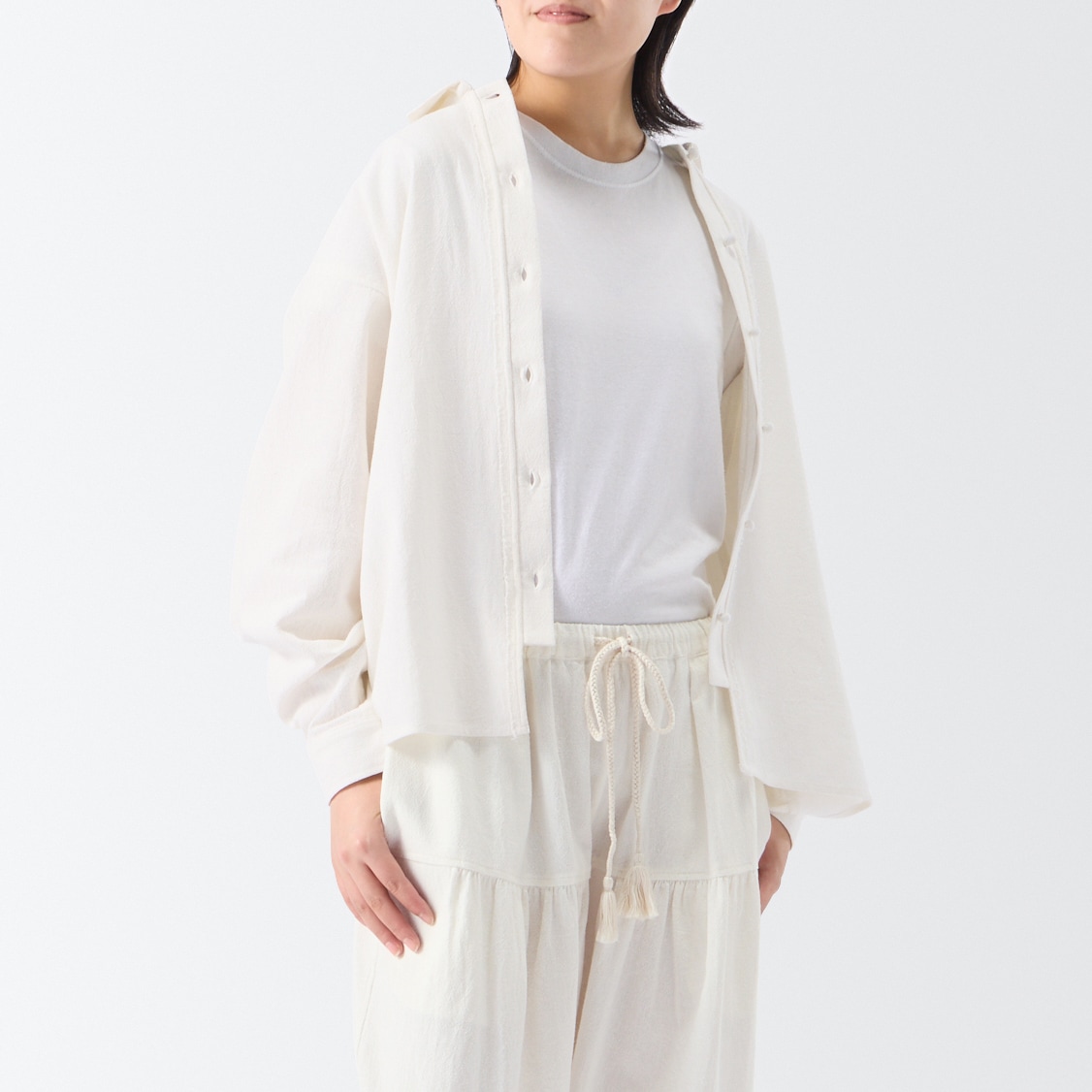 ［ＩＤＥＥ］ＫＡＬ　シャツ　ホワイト　Ｌ