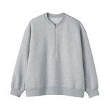 婦人　裏起毛スウェットハーフジッププルオーバー