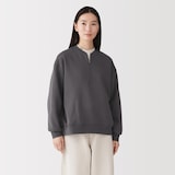 婦人　裏起毛スウェットハーフジッププルオーバー