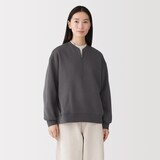 婦人　裏起毛スウェットハーフジッププルオーバー