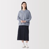 婦人　裏起毛スウェットハーフジッププルオーバー