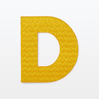 刺繍アルファベットワッペン　Ｄ