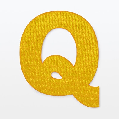 刺繍アルファベットワッペン　Ｑ