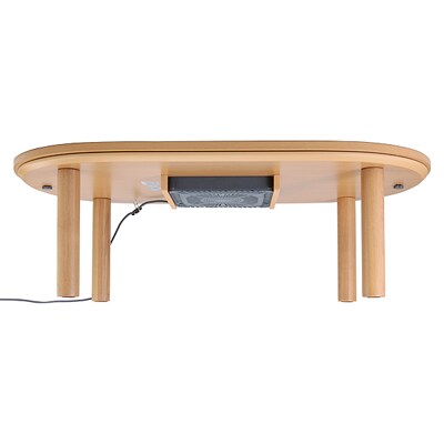 楕円こたつ・本体・タモ材／ナチュラル