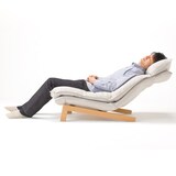 ハイバックリクライニングソファ・１シーター・ポリエステル平織／ライトグレー