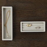 アクリルネックレス・ピアススタンド用ベロア内箱仕切・リング用・グレー