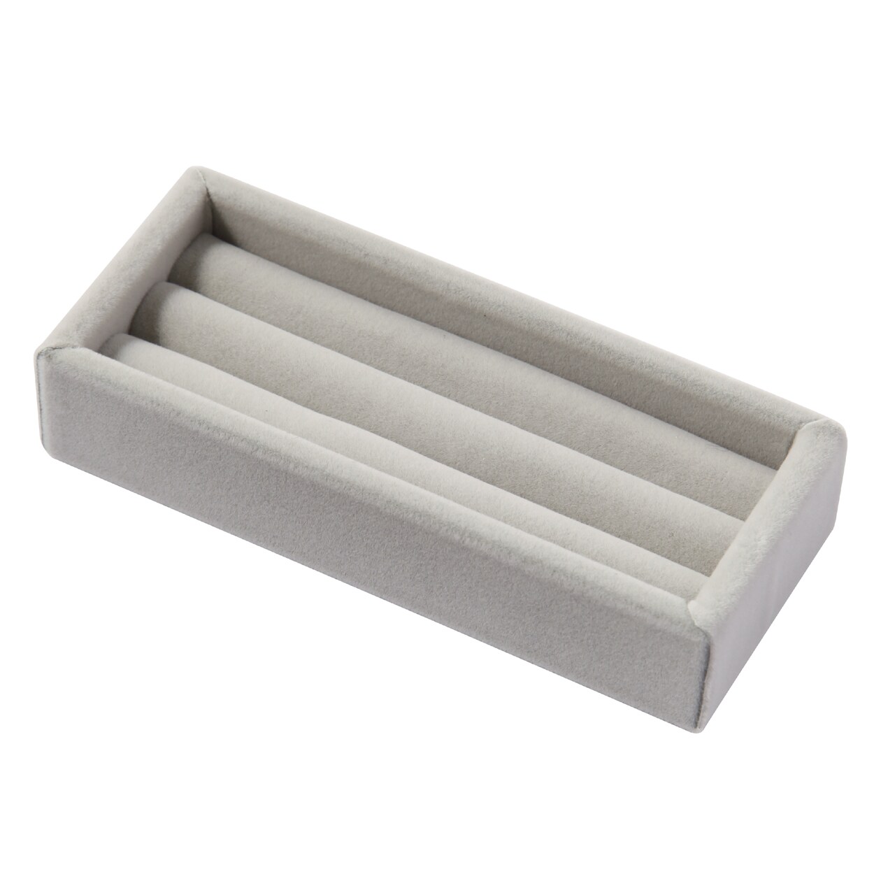 アクリルネックレス・ピアススタンド用ベロア内箱仕切・リング用・グレー