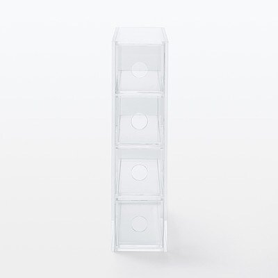 アクリルメガネ 小物ケース 約幅６ ７ 奥行１７ ５ 高さ２５ｃｍ 収納用品 価格を見直しました 通販 無印良品