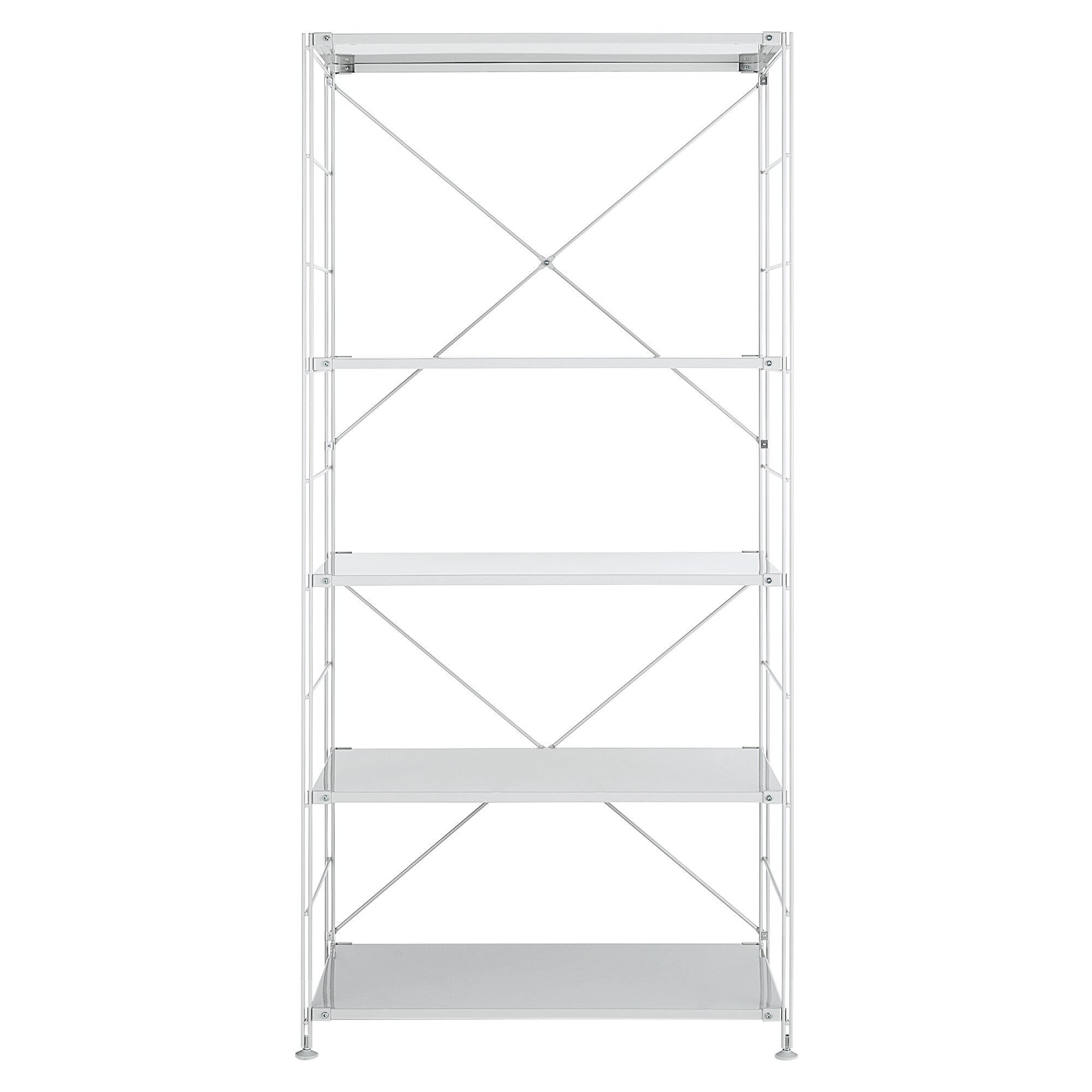 スチールユニットシェルフ・スチール棚セット・ワイド大・グレー