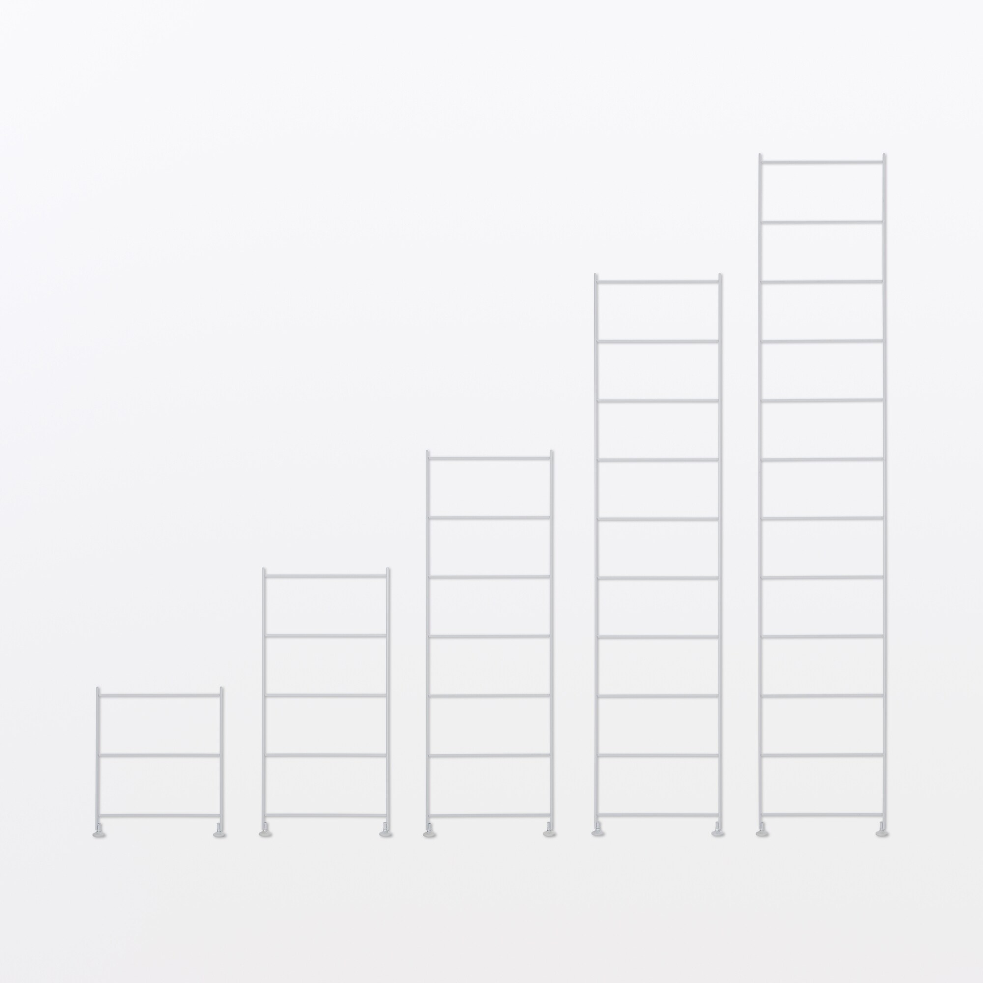 スチールユニットシェルフ・追加用帆立・中・グレー | 無印良品