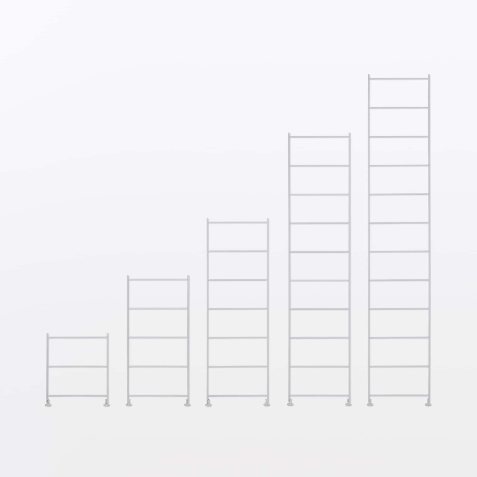 スチールユニットシェルフ・追加用帆立・中・グレー