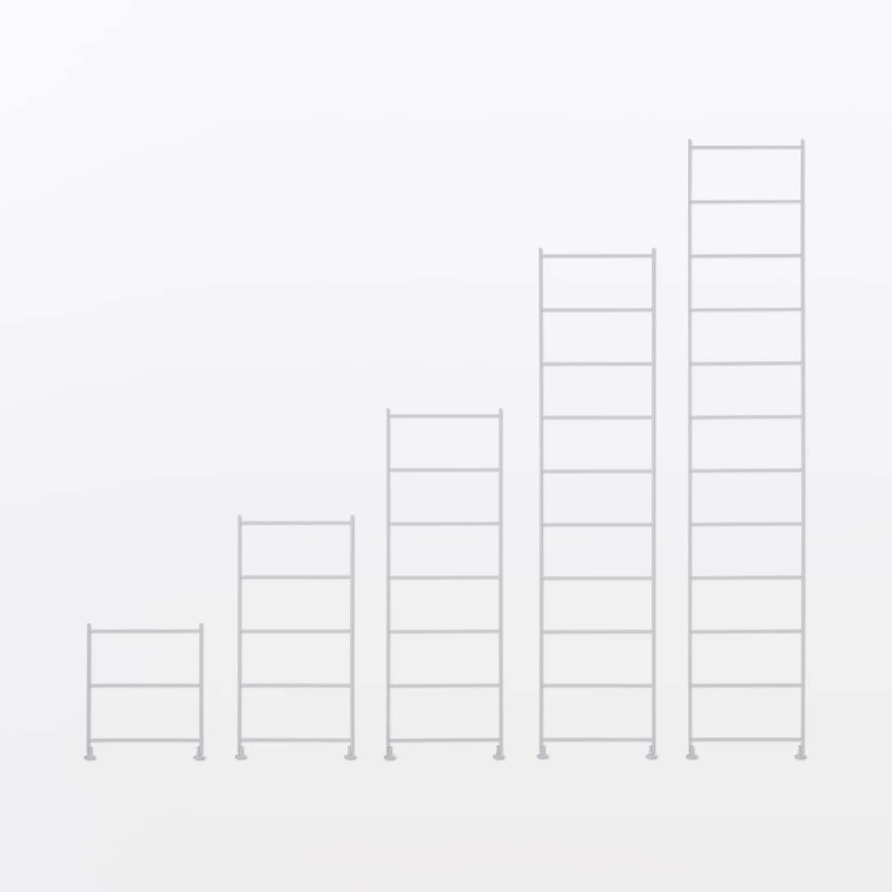 スチールユニットシェルフ・追加用帆立・ミニ・グレー