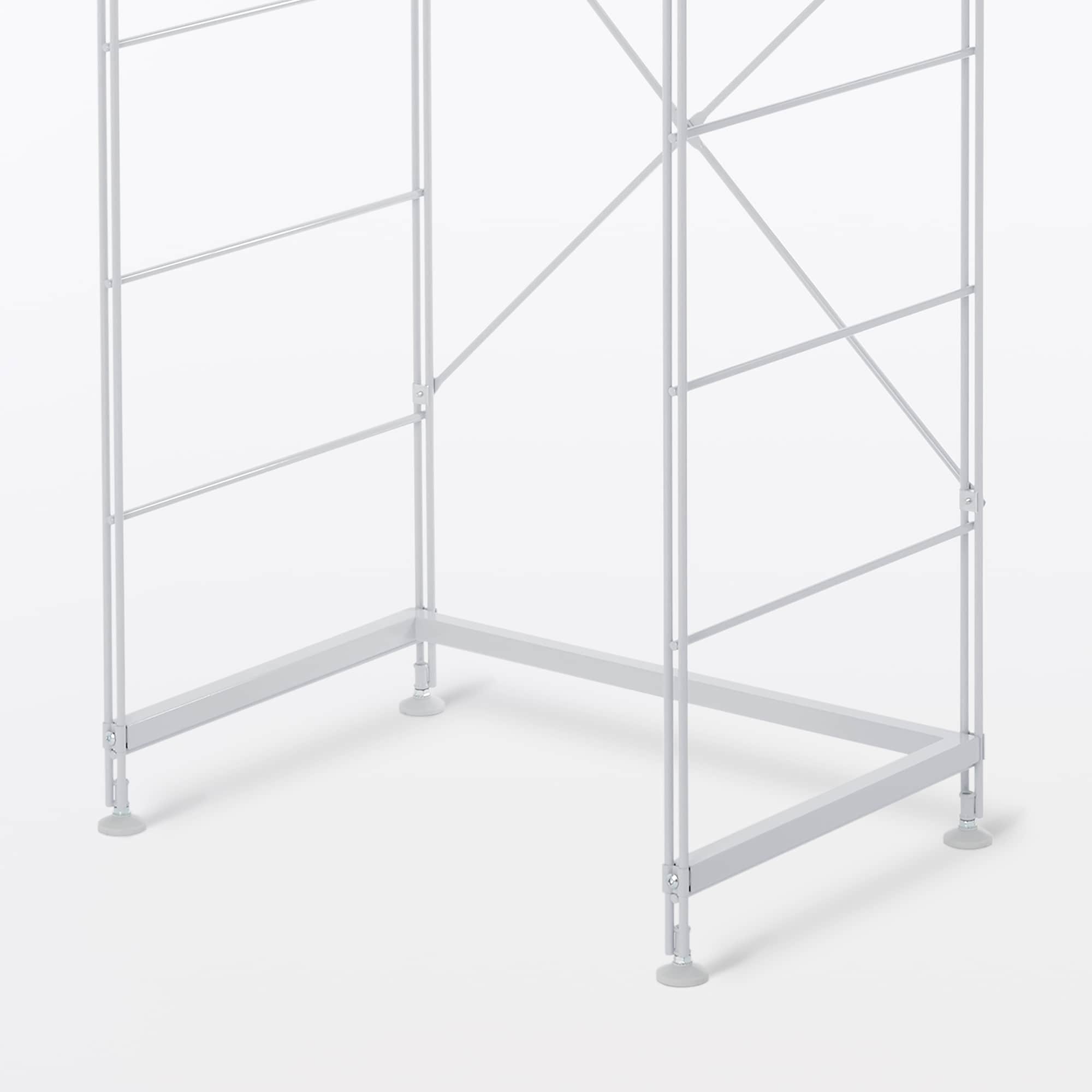 スチールユニットシェルフ用帆立補強パーツ（グレー） | 無印良品