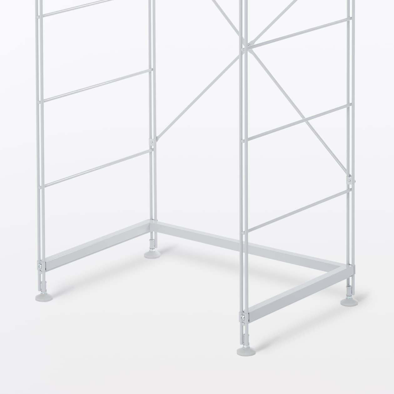 スチールユニットシェルフ用帆立補強パーツ（グレー）