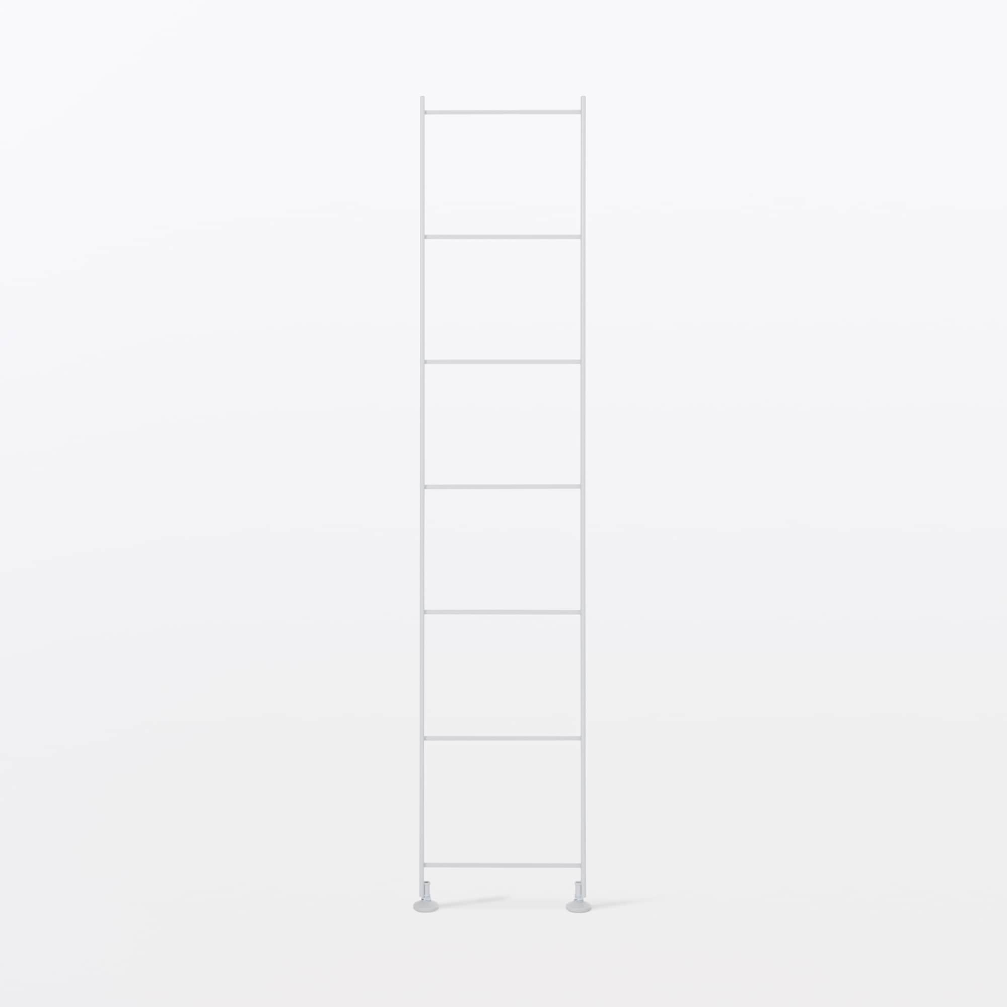 スチールユニットシェルフ・奥行２５ｃｍタイプ・追加用帆立・中・グレー