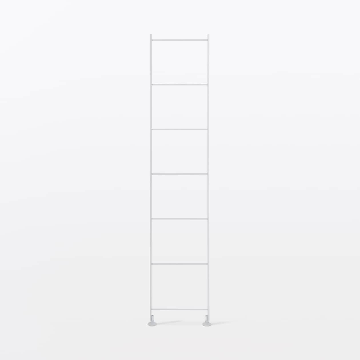 スチールユニットシェルフ・奥行２５ｃｍタイプ・追加用帆立・中・グレー