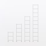 スチールユニットシェルフ・奥行２５ｃｍタイプ・追加用帆立・小・グレー