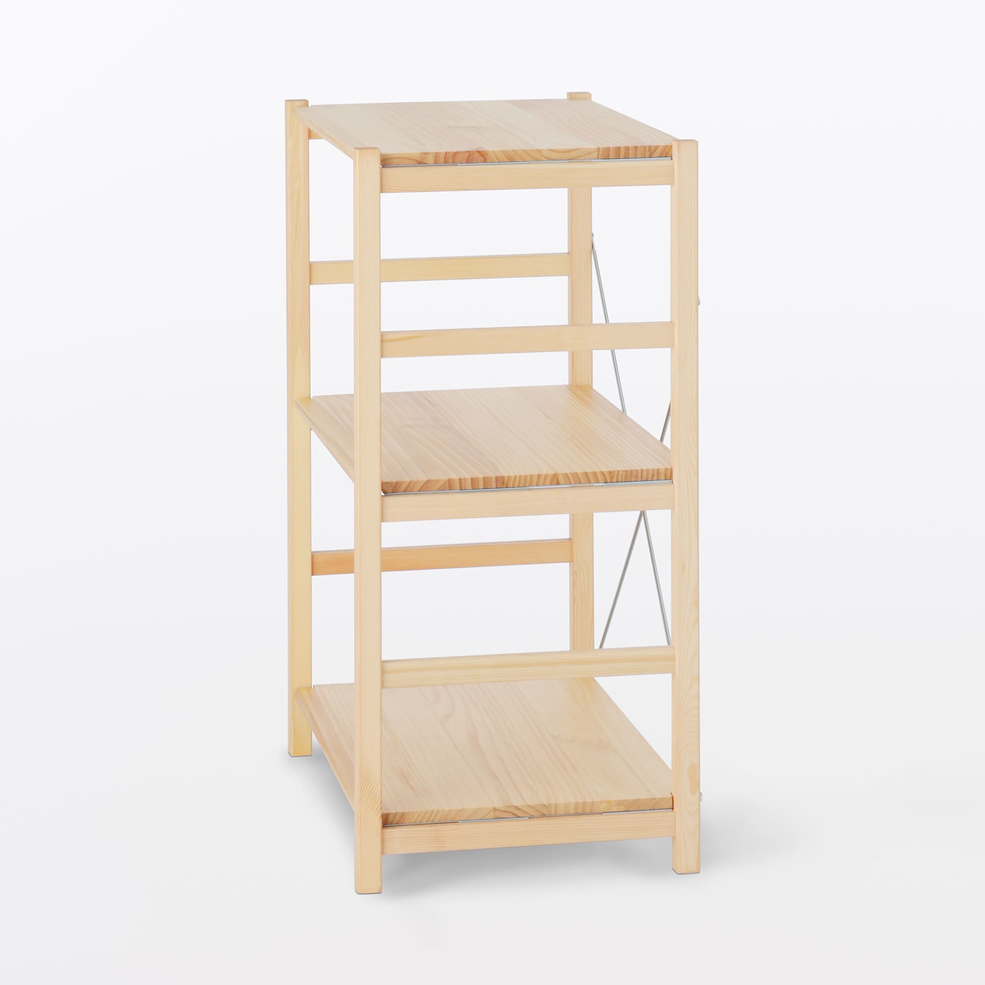 美品　無印　パイン材ユニットシェルフ パイン材ユニットシェルフ・58cm幅・大 | 無印良品