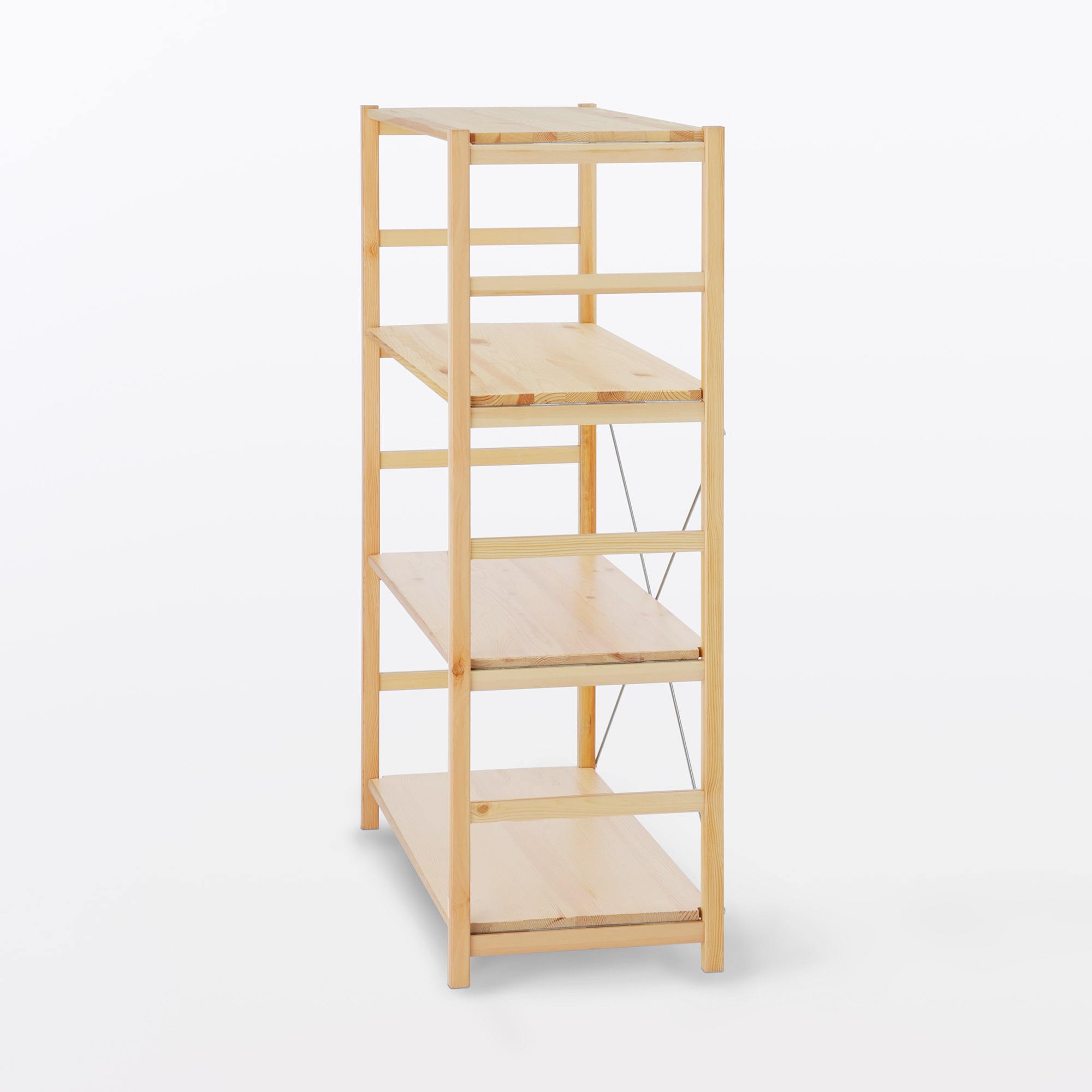 無印良品　パイン材ユニットシェルフ　86cm 小　2点セット パイン材ユニットシェルフ・86cm幅・中 | 無印良品