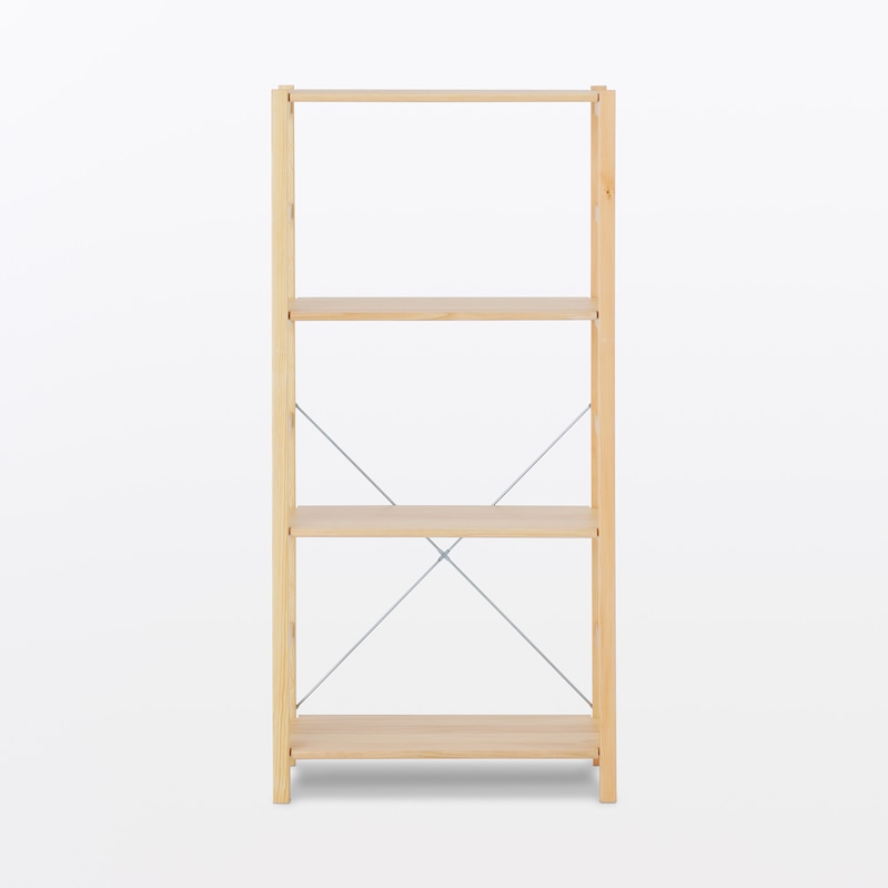 パイン材ユニットシェルフ奥行２５ｃｍタイプ・５８ｃｍ幅・中