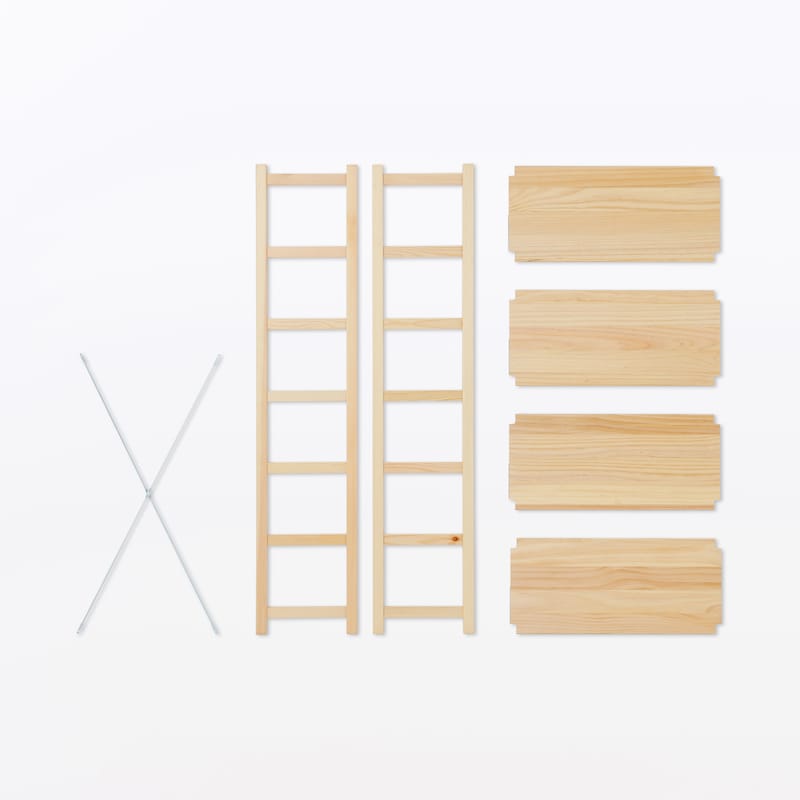 パイン材ユニットシェルフ奥行２５ｃｍタイプ・５８ｃｍ幅・中